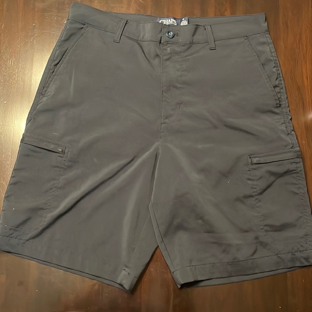 Mens CHAPS Stretch Golf Shorts Navy Blue